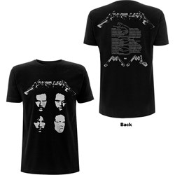 Metallica - Unisex 4 Faces T-Shirt