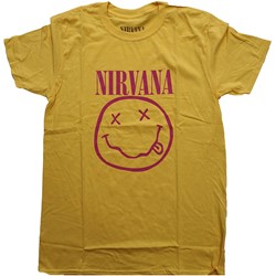 Nirvana - Unisex Pink Smiley T-Shirt