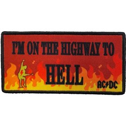 AC/DC - Unisex Highway To Hell Flames Standard Patch