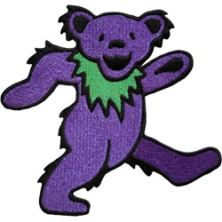 Grateful Dead - Unisex Purple Dancing Bear Standard Patch