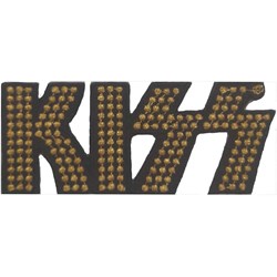 KISS - Unisex Gold Studded Logo Standard Patch
