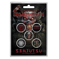 Iron Maiden - Unisex Senjutsu Button Badge Pack