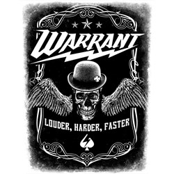 Warrant - Unisex Louder Harder Faster Back Patch