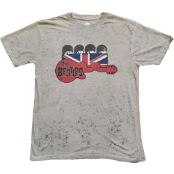 The Beatles - Unisex Guitar & Flag T-Shirt