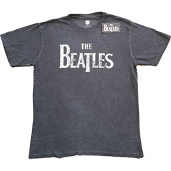 The Beatles - Unisex Drop T Logo T-Shirt