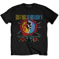 Guns N' Roses - Unisex Use Your Illusion Circle Splat T-Shirt