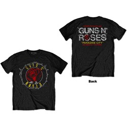 Guns N' Roses - Unisex Rose Circle Paradise City T-Shirt