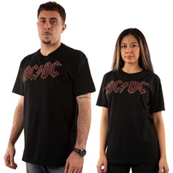 AC/DC - Unisex Full Colour Logo Embellished T-Shirt
