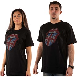 The Rolling Stones - Unisex Classic Uk Embellished T-Shirt