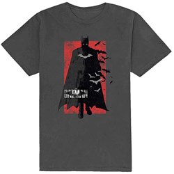 DC Comics - Unisex The Batman Distressed Logo T-Shirt