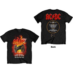 AC/DC - Unisex Ftatr 40Th Flaming T-Shirt