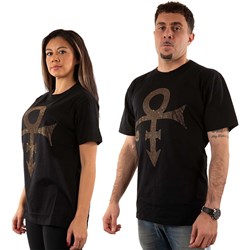 Prince - Unisex Gold Symbol Embellished T-Shirt