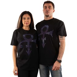 Prince - Unisex Purple Symbol Embellished T-Shirt