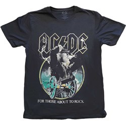 AC/DC - Unisex For Those About To Rock Yellow Outlines T-Shirt