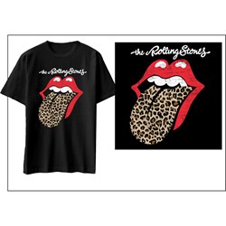 The Rolling Stones - Unisex Leopard Print Tongue T-Shirt