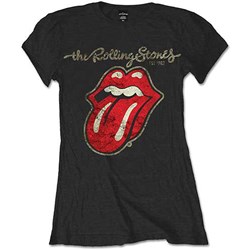The Rolling Stones - Womens Plastered Tongue T-Shirt