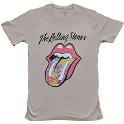 The Rolling Stones - Unisex Flowers Tongue T-Shirt