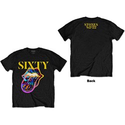 The Rolling Stones - Unisex Sixty Cyberdelic Tongue T-Shirt
