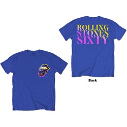 The Rolling Stones - Unisex Sixty Gradient Text T-Shirt