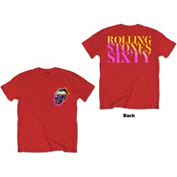 The Rolling Stones - Unisex Sixty Gradient Text T-Shirt