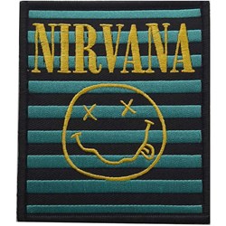 Nirvana - Unisex Logo & Smiley Stripes Standard Patch