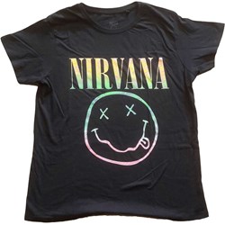 Nirvana - Womens Sorbet Ray Smiley T-Shirt