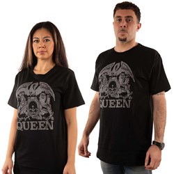 Queen - Unisex Crest Embellished T-Shirt