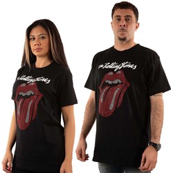 The Rolling Stones - Unisex Logo & Tongue Embellished T-Shirt