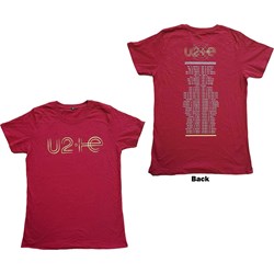 U2 - Unisex I+E 2015 Tour Dates T-Shirt