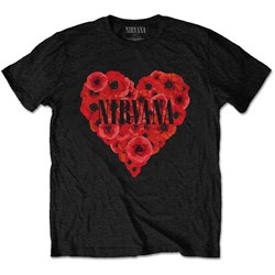 Nirvana - Unisex Poppy Heart T-Shirt