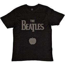 The Beatles - Unisex Drop T Logo & Apple Hi-Build T-Shirt
