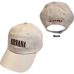 Nirvana - Unisex Text Logo In Utero Baseball Cap