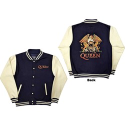 Queen - Unisex White Crest Varsity Jacket