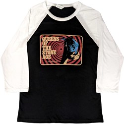 Queens Of The Stone Age - Unisex In Technicolour Raglan T-Shirt