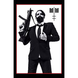 Marilyn Manson - Unisex Machine Gun Textile Poster