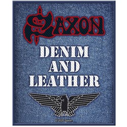 Saxon - Unisex Denim & Leather Standard Patch