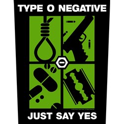 Type O Negative - Unisex Just Say Yes Back Patch