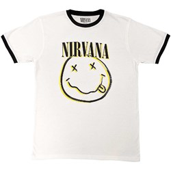 Nirvana - Unisex Double Smiley Ringer T-Shirt