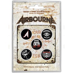 Airbourne - Unisex Boneshaker Button Badge Pack