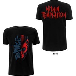 Within Temptation - Womens Purge Outline (Red Face) T-Shirt