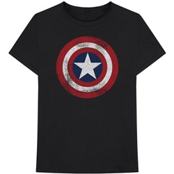Marvel Comics - Unisex Captain America Distressed Shield T-Shirt