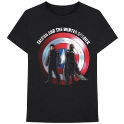 Marvel Comics - Unisex Falcon & Winter Soldier Shield Logo T-Shirt