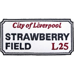 Road Sign - Unisex Strawberry Field, Liverpool Sign Standard Patch