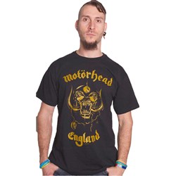 Motorhead - Unisex England Classic Gold T-Shirt