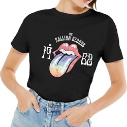The Rolling Stones - Womens Sixty Rainbow Tongue '62 Hi-Build T-Shirt