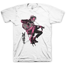 Gorillaz - Mens Sitting Pink T-Shirt