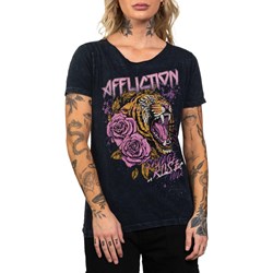 Affliction - Womens Savage Rose Tour Short Sleeve Scoop T-Shirt