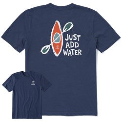 Life Is Good - Mens Just Add Water Kayak Hand Drawn T-Shirt