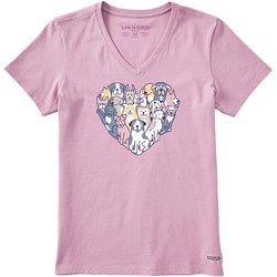 Life Is Good - Womens Heart Of Dogs Short Sleeve T-Shirt