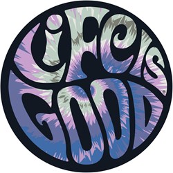 Life Is Good - Groovy Tie Dye Magnets
